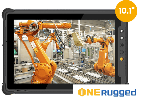 Tablet robusto industrial TB-PEM M10J, marca ONE Rugged, tela de 10,1 polegadas