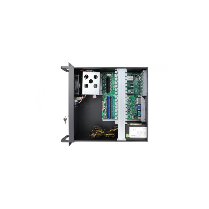 RPC-8113-I58G120 - Computador industrial rackmount 19 polegadas 4U - Placa-mãe SBC PICMG 1.3 Intel Q170, backplane 12 slots, processador Intel Core i5 7ª geração, 8GB RAM, 120GB SSD, fonte de alimentação 350 watts
