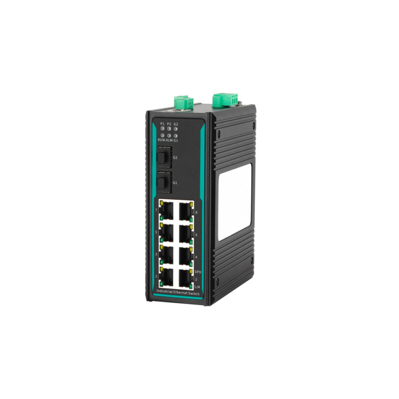 COM-ISGL2-10P-7210-2GF-AS220 - Switch Ethernet Industrial Gerenciável Layer 2 - 10 Portas, 8x10/100Base-T(x) RJ45, 2x1GBase-X SFP, Alimentação CA 85~264V/CC 110~370V, Trilho DIN