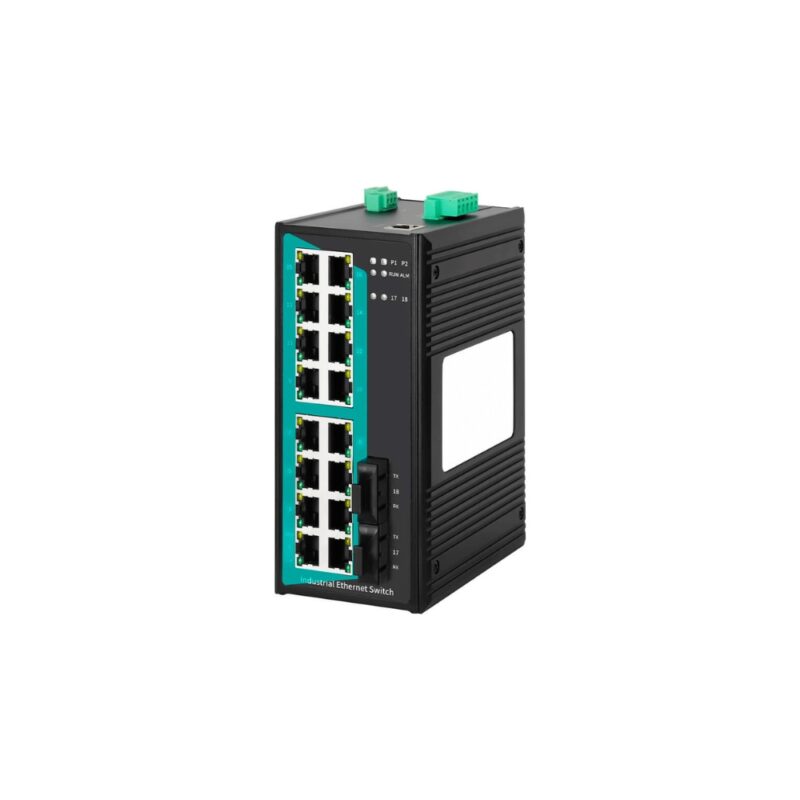 COM-ISGL2-20P-6220-4F-AS220(M/S) - Switch Ethernet Industrial Gerenciável Layer 2 - 20 Portas, 16x10/100Base-T(x) RJ45, 4x100Base-FX Ports (Multi/Single-Mode, SC/FC/ST), Alimentação CA 85~264V/CC 110~370V, Trilho DIN