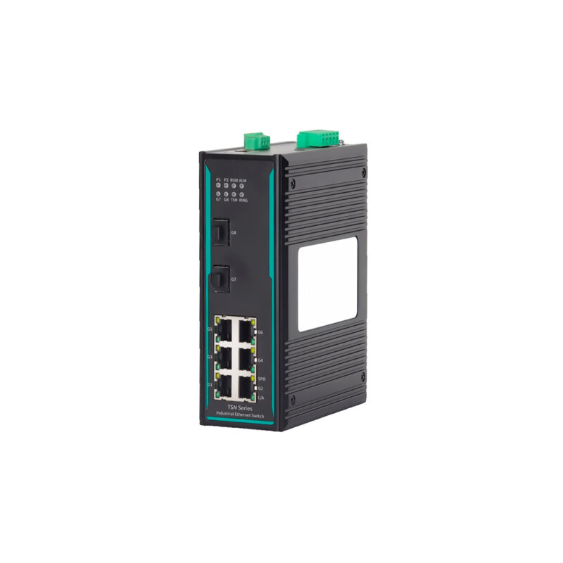 COM-ISGL2-8P-7208TSN-2GF-6GT-2DC - Switch Ethernet Industrial Gerenciável Layer 3 - 8 Portas, 8x10/100/1000Base-T(x) RJ45, 4x10G SFP+, 16x1G SFP, Alimentação Dupla DC 9~60V, Montagem Rack