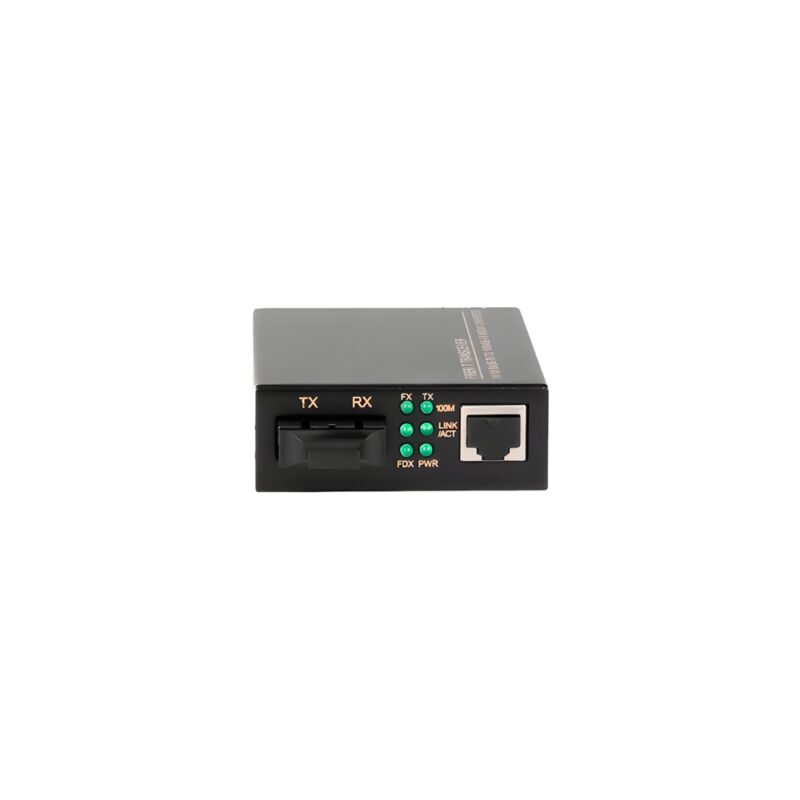 PORT-8110-S-ST20 - Tranceptor de Fibra Óptica Ethernet RJ45 para 100Base-FX-ST, Alimentação DC 9-30V