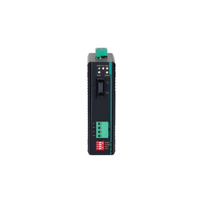 PORT-CANFIBER500 - Servidor-Conversor 2-CANBUS para Fibra FX, IP40, 1x100Base-FX, 2xCAN, Alimentação 9~60V, Montagem Trilho DIN