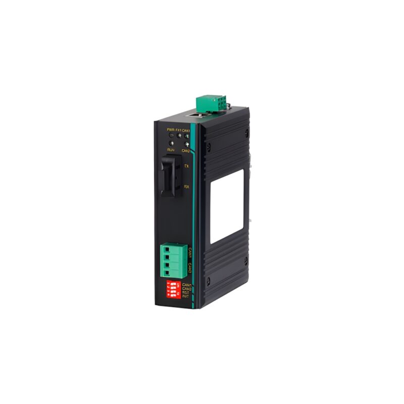 PORT-CANFIBER500 - Servidor-Conversor 2-CANBUS para Fibra FX, IP40, 1x100Base-FX, 2xCAN, Alimentação 9~60V, Montagem Trilho DIN