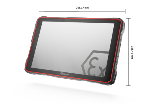 PWT-IS940.1 - Tela de 10.1″, Certificação ATEX e IECEx para Atmosfera Explosiva (Zona 1/21), Proteção IP68, Processador Qualcomm® QCM6490 Octa Core, Memória 8GB RAM, Armazenamento Interno de 128GB