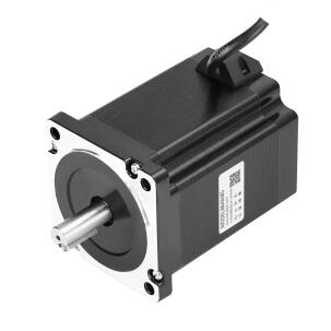 Motor de passo NEMA34 86AM65 com torque 6,5Nm, corrente de fase 6,0A, ângulo de passo 1,8°, flange 86mm, eixo 12,7mm, resistência 0,47Ω, indutância 4,18mH e proteção IP40