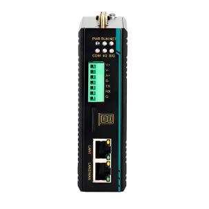 Roteador industrial COM-ROUTER-652R-W com WiFi integrado, conectividade 4G, 1 porta WAN, 1 porta LAN, 1 porta serial RS232/485, alimentação DC 9-36V e montagem trilho DIN para automação e telemetria industrial