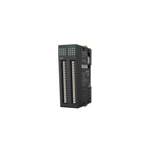 Módulo de expansão EX-213S Decowell com 32 entradas digitais PNP 24VDC, isolamento individual por optoacoplador, indicadores LED, terminais push-in, largura 29mm e fixação em trilho DIN