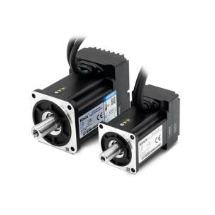 Servo motor integrado iSMK80-075-DMAK-AA-000 com potência 750W, torque 2,39Nm, velocidade 3000RPM, encoder eletromagnético, proteção IP65, comunicação RS485 CANopen e alimentação 24-60VDC