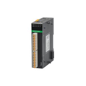 Módulo de expansão K631S-04TC Kinco com 4 canais de medição de temperatura por termopar tipos J, K, E, S e T, conversão 24 bits, taxa 1 leitura por segundo, impedância entrada 20kΩ e compensação de junta fria interna e externa