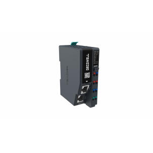 Módulo escravo Modbus/TCP RB-1130 Decowell com duas portas RJ45 100Mbps, suporte a 32 expansões, alimentação 24VDC, terminais push-in, largura 34mm e fixação em trilho DIN
