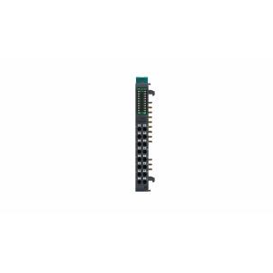 Módulo de expansão RB-210H Decowell com 16 entradas digitais PNP 24VDC, isolamento por optoacoplador, indicadores LED, terminais push-in, largura 12mm e fixação em trilho DIN