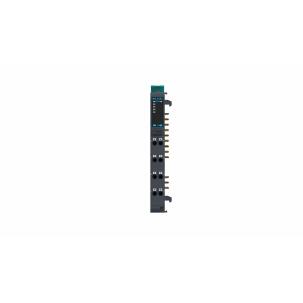 Módulo de expansão RB-4054 Decowell com 4 entradas analógicas configuráveis 16 bits, faixas 0-5V, 0-10V, ±5V e ±10V, terminais push-in, largura 12mm, fixação em trilho DIN e proteção IP20