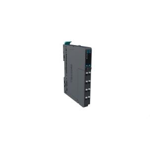 Módulo de expansão RB-4454 Decowell com 4 entradas analógicas configuráveis 16 bits, sinais 0-20mA e 4-20mA, terminais push-in, largura 14mm, fixação em trilho DIN e proteção IP20