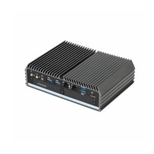 Box PC fanless barebone WEBS-DC-1200-N42-R10 com processador Intel N4200, 2 portas COM, 2 portas RJ45 e alimentação 9-48VDC para automação industrial, SCADA e sistemas embarcados