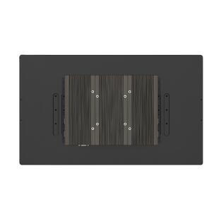 Painel PC Industrial Fanless CINCO-121R-P2202-I7H com tela 21,5” touch resistivo, proteção frontal IP65, SSD 1TB, interfaces COM, RJ45 e USB para automação industrial.