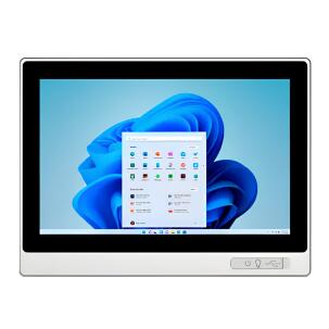 Painel PC Industrial Fanless Portwell PULSE-I5C101CW11I com tela 10,1”, touch capacitivo, proteção frontal IP65, Intel Core i5, memória DDR4, SSD 500GB, RJ45, USB, COM e Windows 11 IoT.