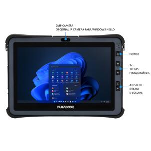 Tablet Industrial EX TB-U11EXI5 Durabook U11I-EX com Intel Core i5-1230U, tela touch 11,6” Full HD, 8GB RAM, SSD 256GB, Windows 11 Pro, certificação ATEX Zona 2/22 e proteção IP66.
