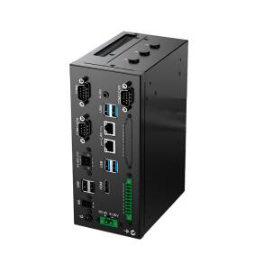 Box PC Industrial Fanless Portwell WEBS-3400-10110UAW10I com Intel Core i3-10110U, 8GB DDR4, SSD 240GB, 5 portas COM, 8 DIO, Dual LAN, 6 USB, HDMI e Windows 10 IoT.