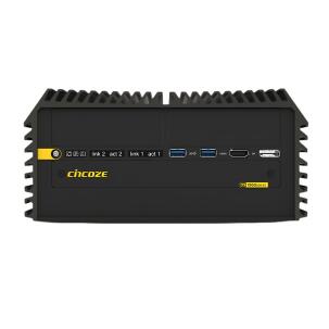 Box PC Industrial Fanless Portwell WEBS-DS1501-IDT com Intel Core Ultra 7, chipset Intel W880, 16GB DDR5, SSD 500GB, Wi-Fi, interfaces COM, RJ45 e alimentação 9–48VDC.